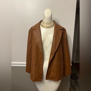 Anthropology Bronze Hayden Faux Leather Jacket size M.